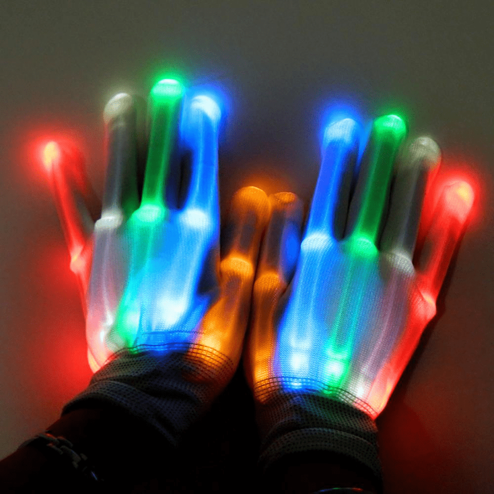 Gadget Gerbil Multicolor LED Skeleton Gloves