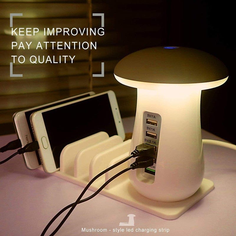 Gadget Gerbil Mushroom Lamp LED Lamp Holder USB Charger