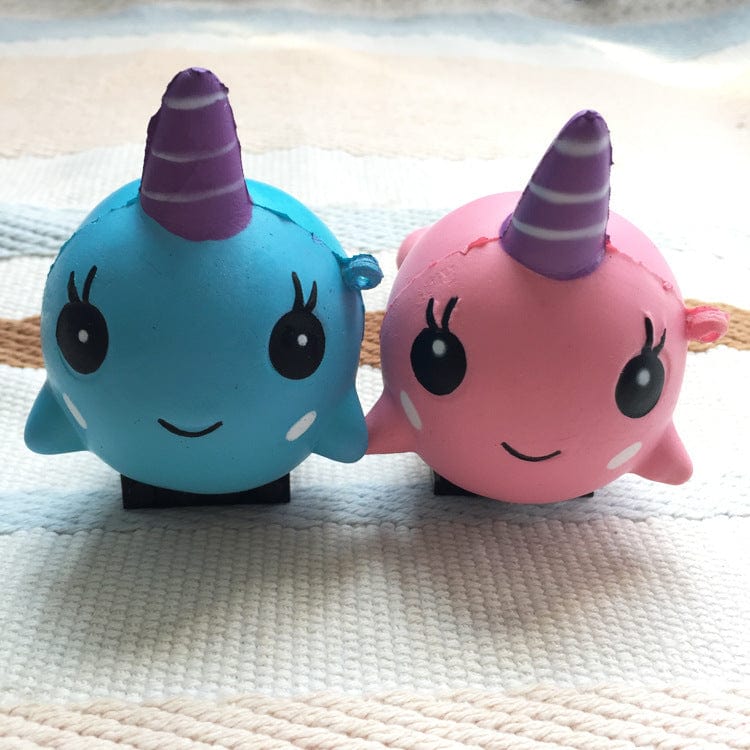 Gadget Gerbil Narwhal Squishy Toy