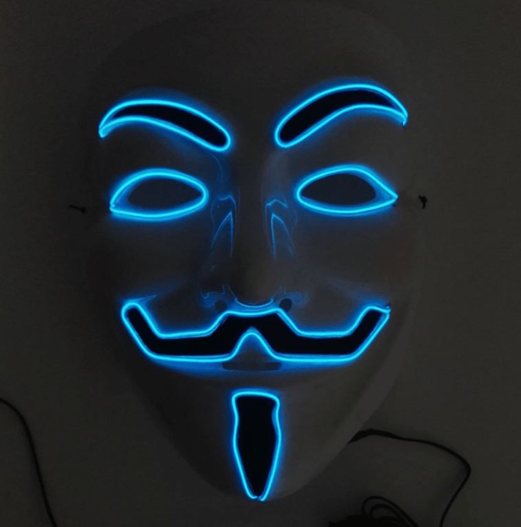 Gadget Gerbil Navy blue / B New LED Guy Fawkes Mask