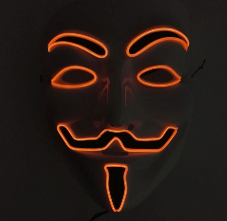 Gadget Gerbil Orange / B Vendetta LED Mask