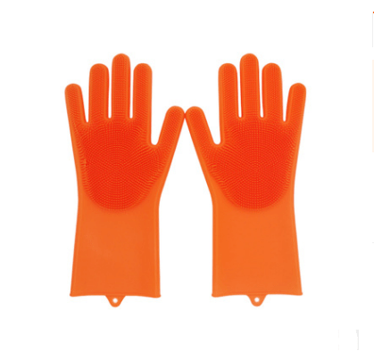 Gadget Gerbil Orange Dishwashing Scrubber Gloves