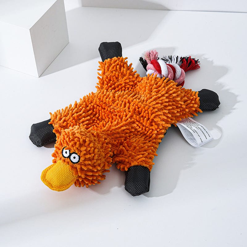 Gadget Gerbil Orange Mop Plush Pet Toy Duck Animal Dog Toys