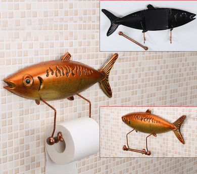 Gadget Gerbil Orange Fish Toilet Paper Holder