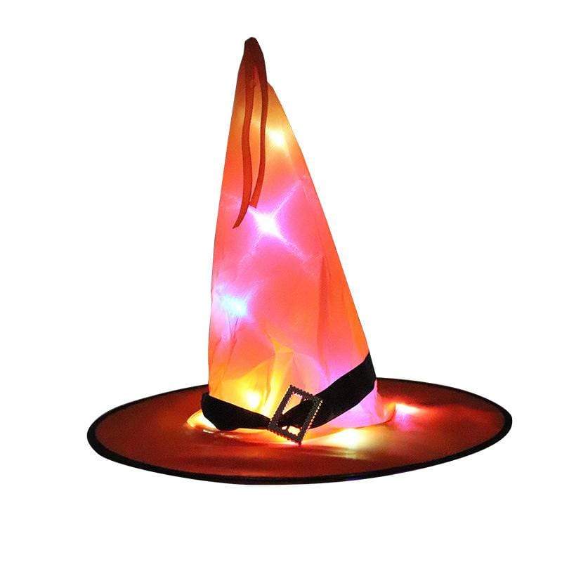 Gadget Gerbil Orange LED Light Up Witch Hat