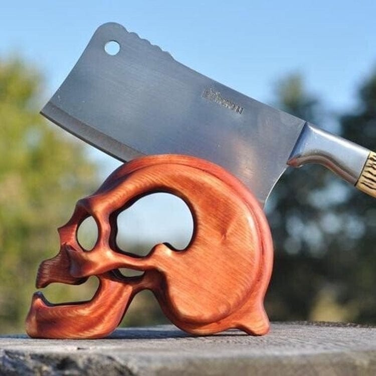 Gadget Gerbil Orange Skull Kitchen Knife Holder