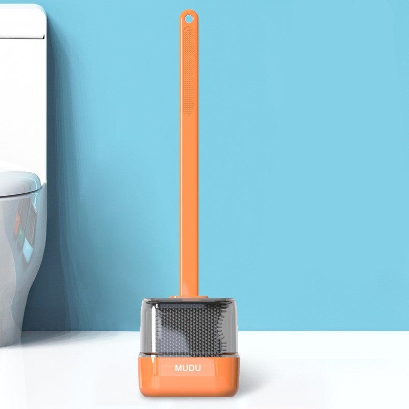 Gadget Gerbil Orange Wall Mounted Silicone Toilet Brush and Holder