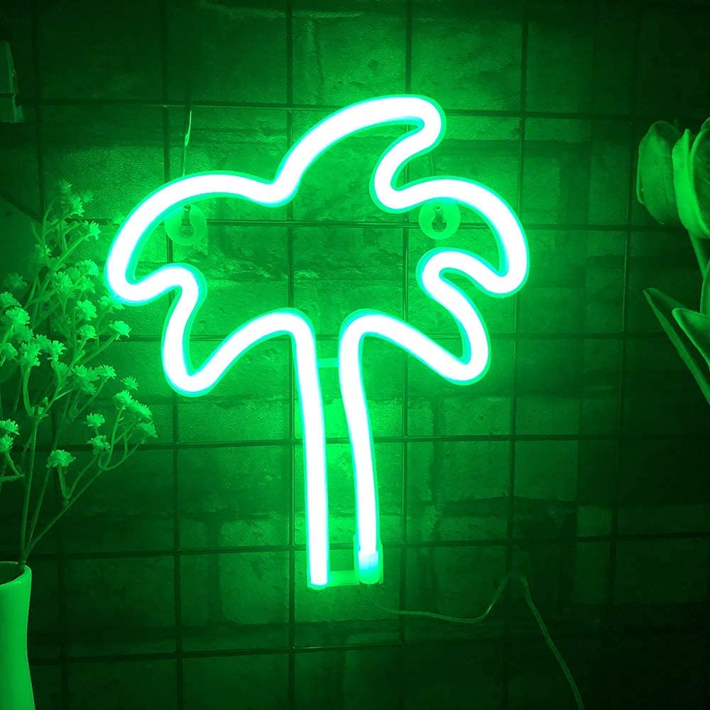 Gadget Gerbil Palm Tree Neon Sign