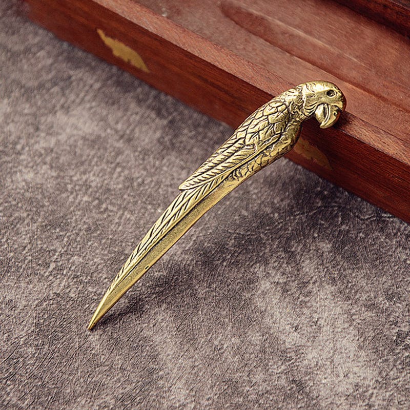Gadget Gerbil Parrot tea knife Brass Solid Handmade Shovel Needle Cone Tea Set Accessories