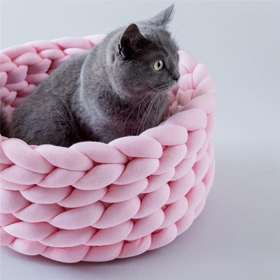 Gadget Gerbil Pink / 35cm Coarse Wool Hand-Woven Pet Bed