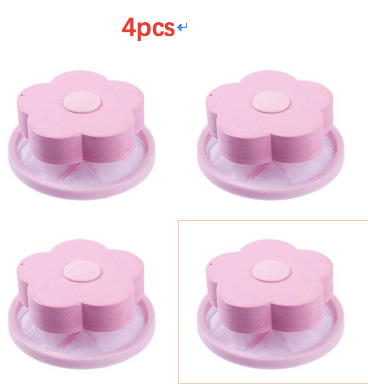 Gadget Gerbil Pink / 4 pcs Float Filter For Washing Machine Hair Remover