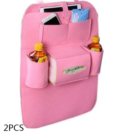 Gadget Gerbil Pink Car Back Seat Storage Organizer (Pair of 2)