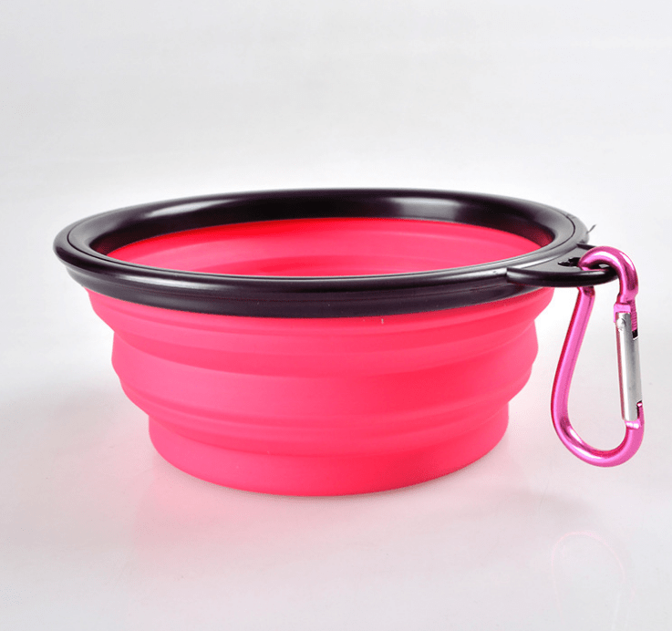 Gadget Gerbil Pink Collapsible Silicone Dog Bowl