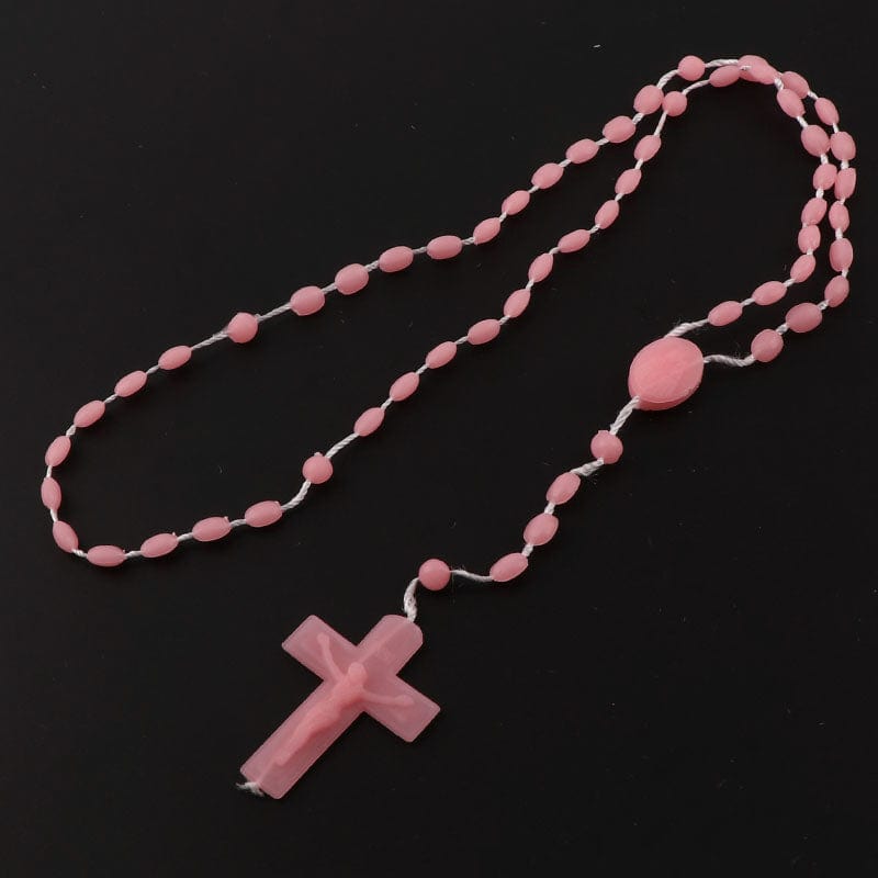 Gadget Gerbil Pink Glow In The Dark Rosary