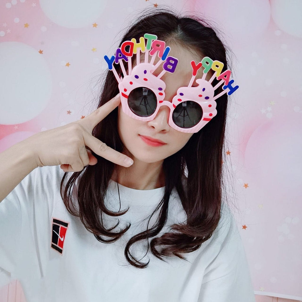 Gadget Gerbil Pink Happy Birthday Glasses