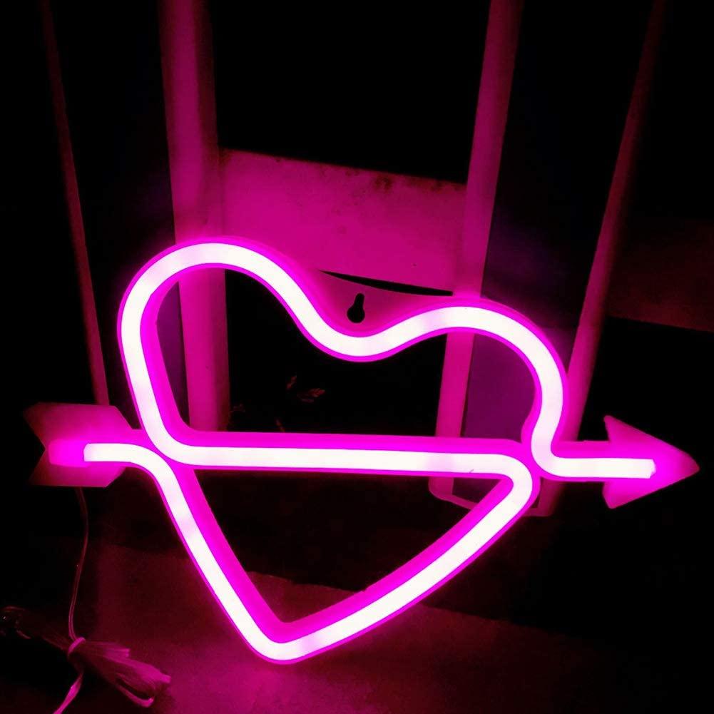 Gadget Gerbil Pink Heart Neon Sign