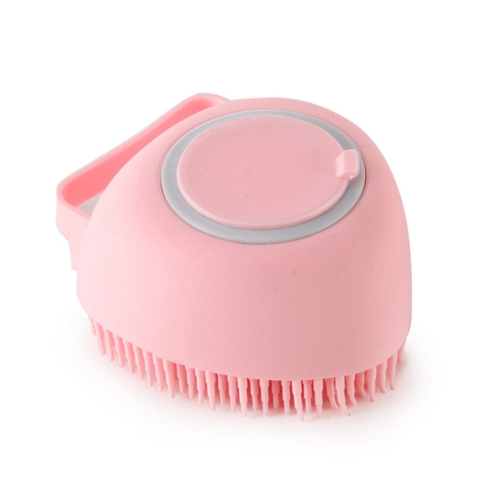 Gadget Gerbil Pink / Heartshaped Silicone Bath Brush For Dogs And Cats