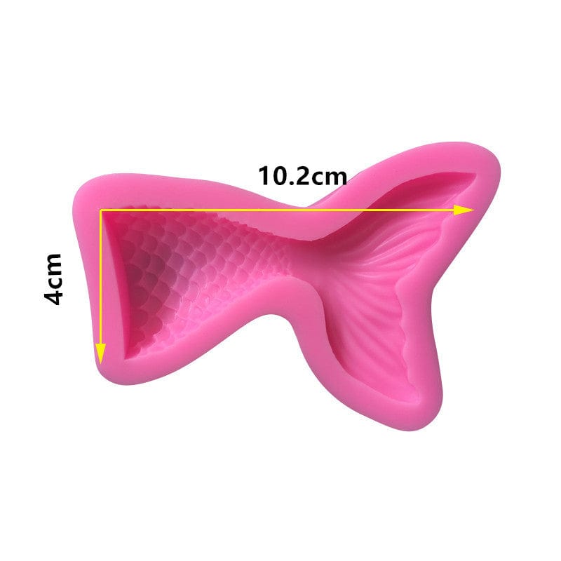 Gadget Gerbil Pink / Large Silicone Mermaid Tail Shaped Baking Mold