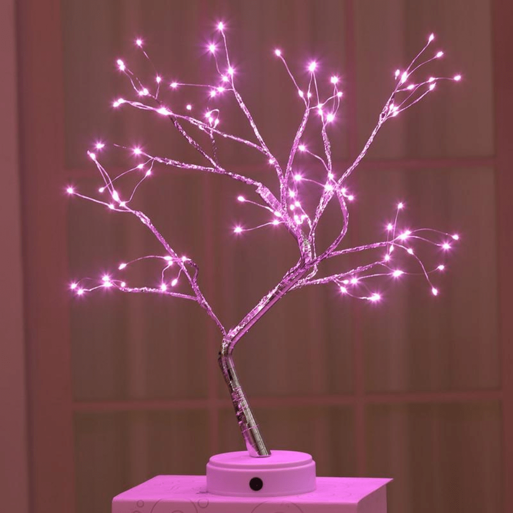 Gadget Gerbil Pink LED Bonsai Tree Light