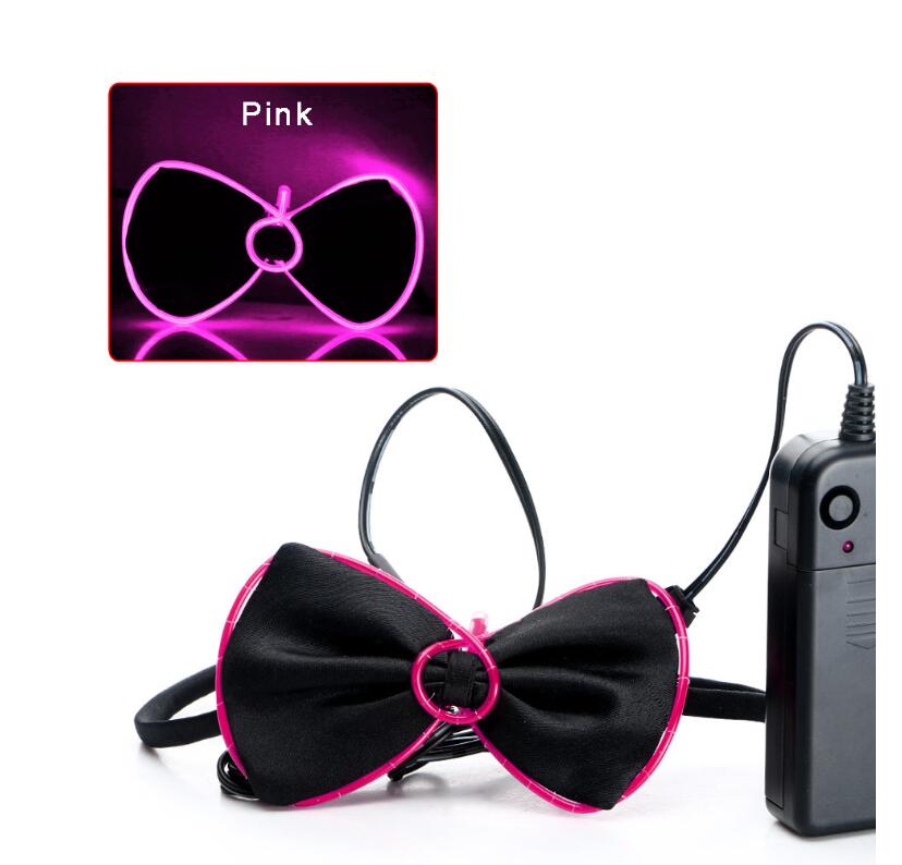 Gadget Gerbil Pink LED Bow Tie