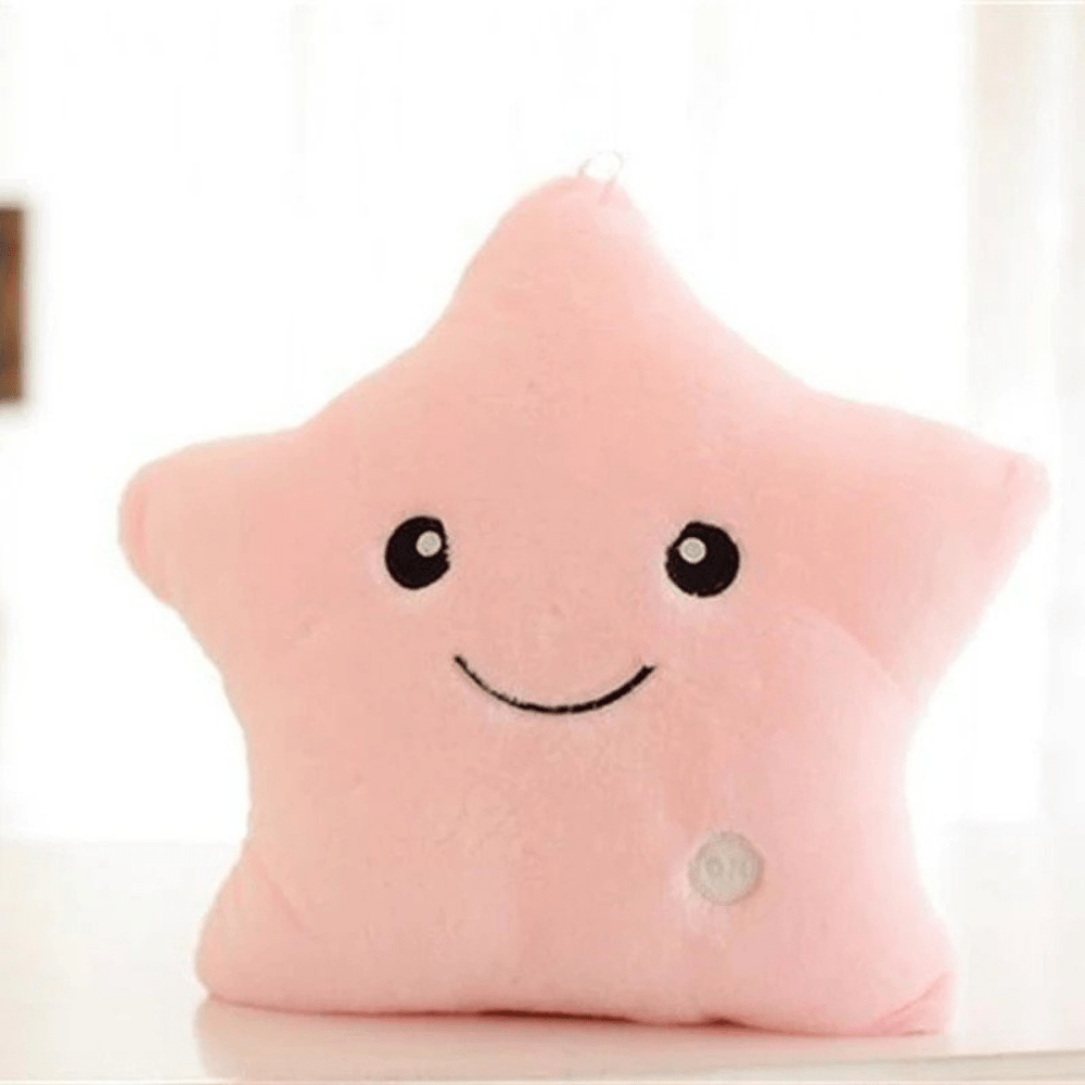 Gadget Gerbil Pink LED Glowing Light Up Star Pillow