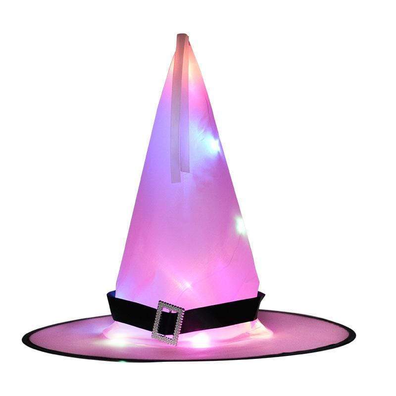 Gadget Gerbil Pink LED Light Up Witch Hat