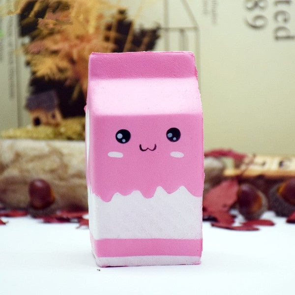 Gadget Gerbil Pink Milk Carton Squishy Toy