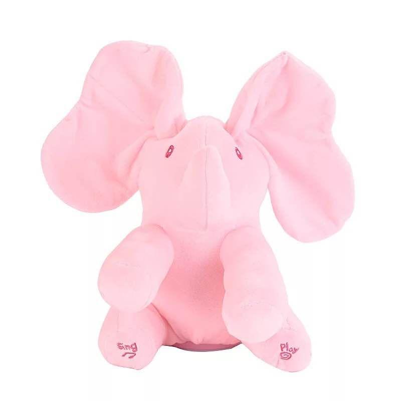 Gadget Gerbil Pink Peek A Boo Elephant Plush Toy