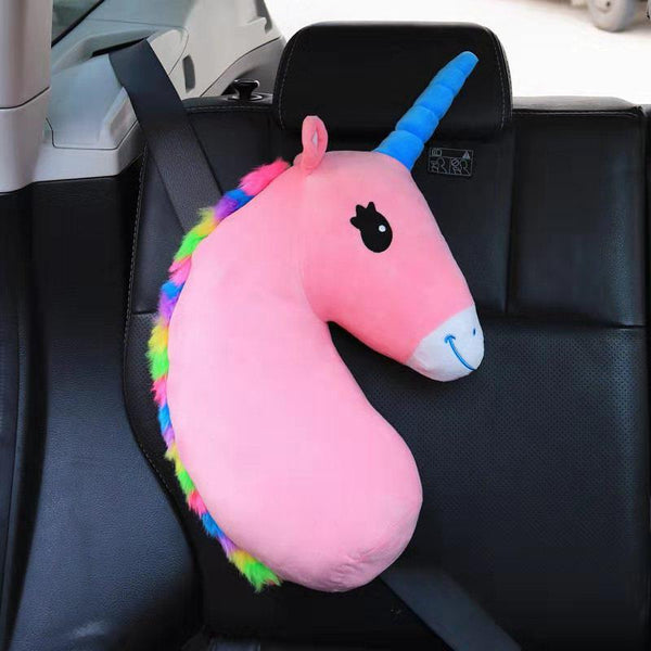 Gadget Gerbil Pink right Unicorn Seat Belt Pillow