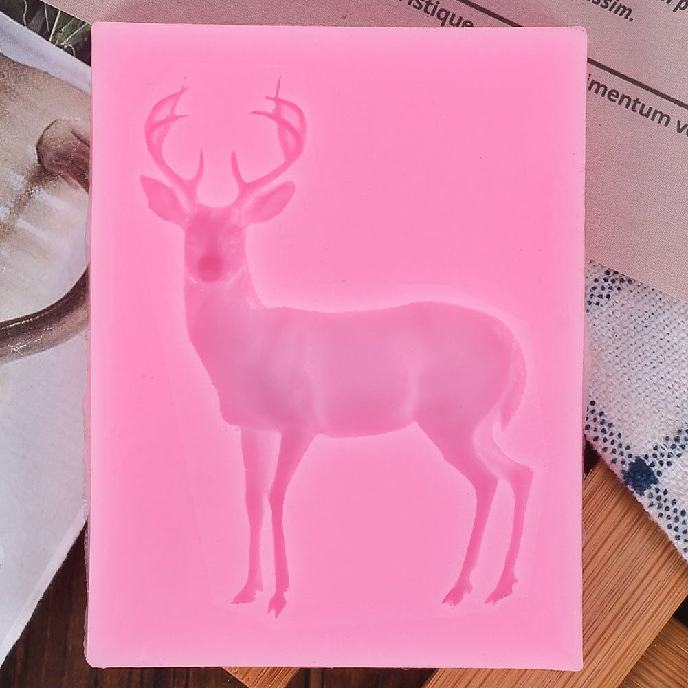 Gadget Gerbil Pink Silicone Deer Shaped Baking Mold