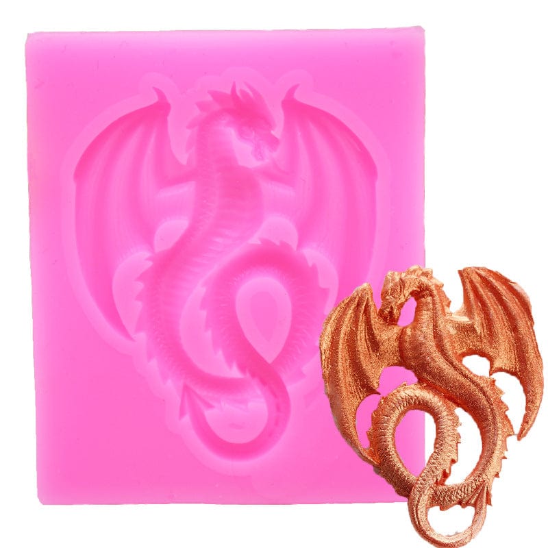 Gadget Gerbil Pink Silicone Dragon Shaped Baking Mold