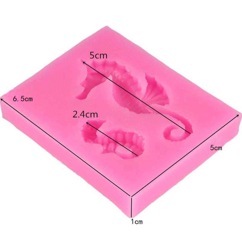 Gadget Gerbil Pink Silicone Seahorse Shaped Baking Mold