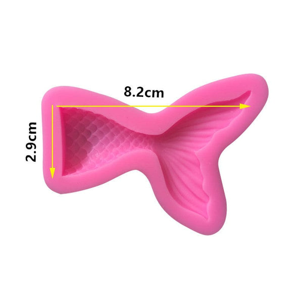 Gadget Gerbil Pink / Small Silicone Mermaid Tail Shaped Baking Mold