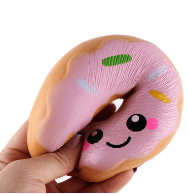 Gadget Gerbil Pink Smiley Donut Squishy Toy