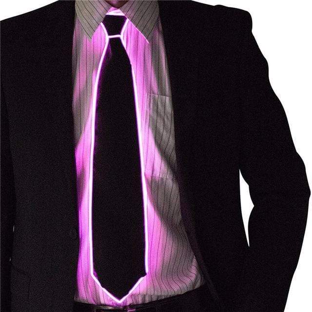 Gadget Gerbil Pink / Sound Reactive Light Up LED Tie