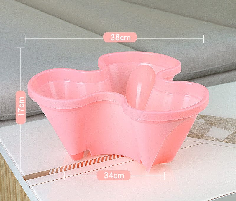 Gadget Gerbil Pink Three-Petal Stackable Plant Pot