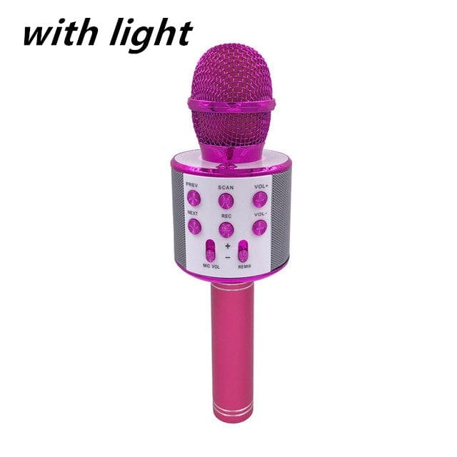 Gadget Gerbil Pink with light Wireless Portable Bluetooth Microphone