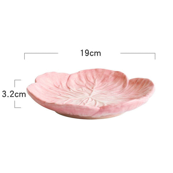 Gadget Gerbil Pink / Without rabbit / Plate Ceramic Rabbit Cabbage Plate