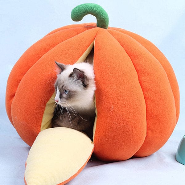 Gadget Gerbil Pumpkin Shaped Cat Bed