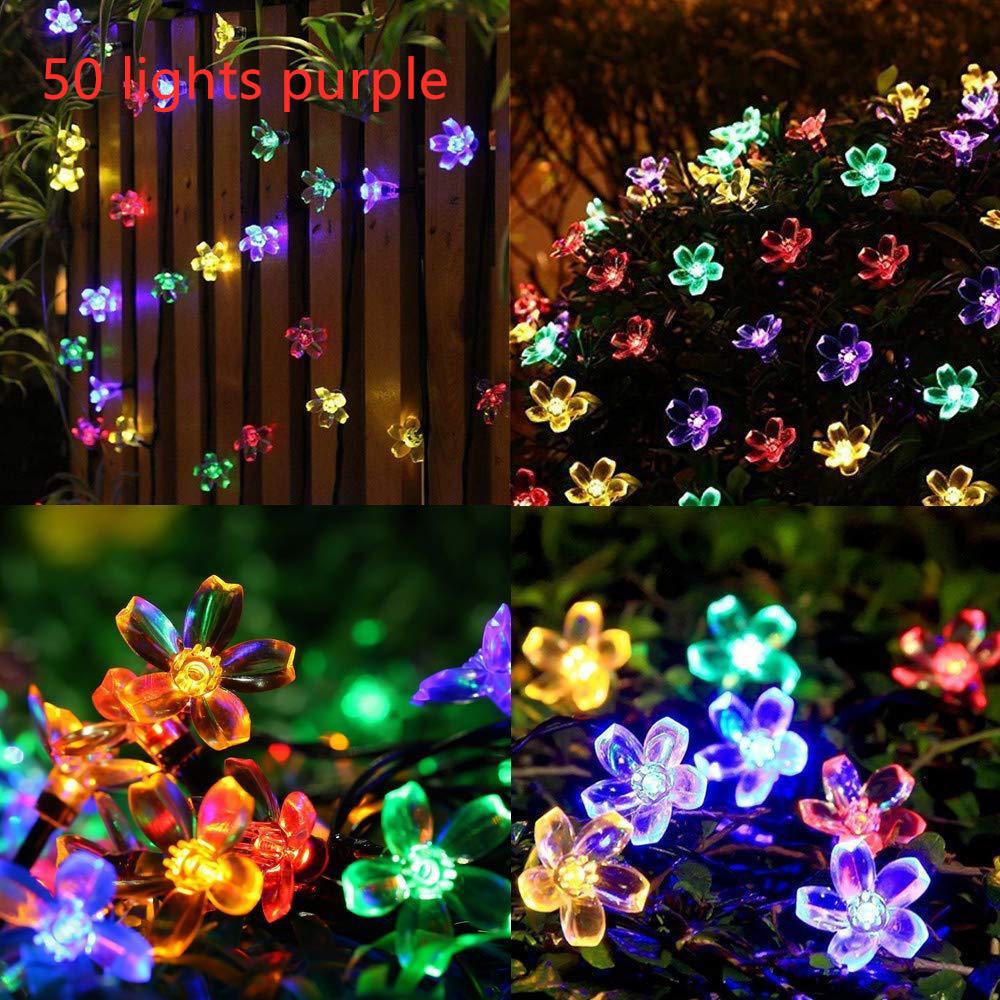 Gadget Gerbil Purple / 2 functions Solar Powered Flower String Lights