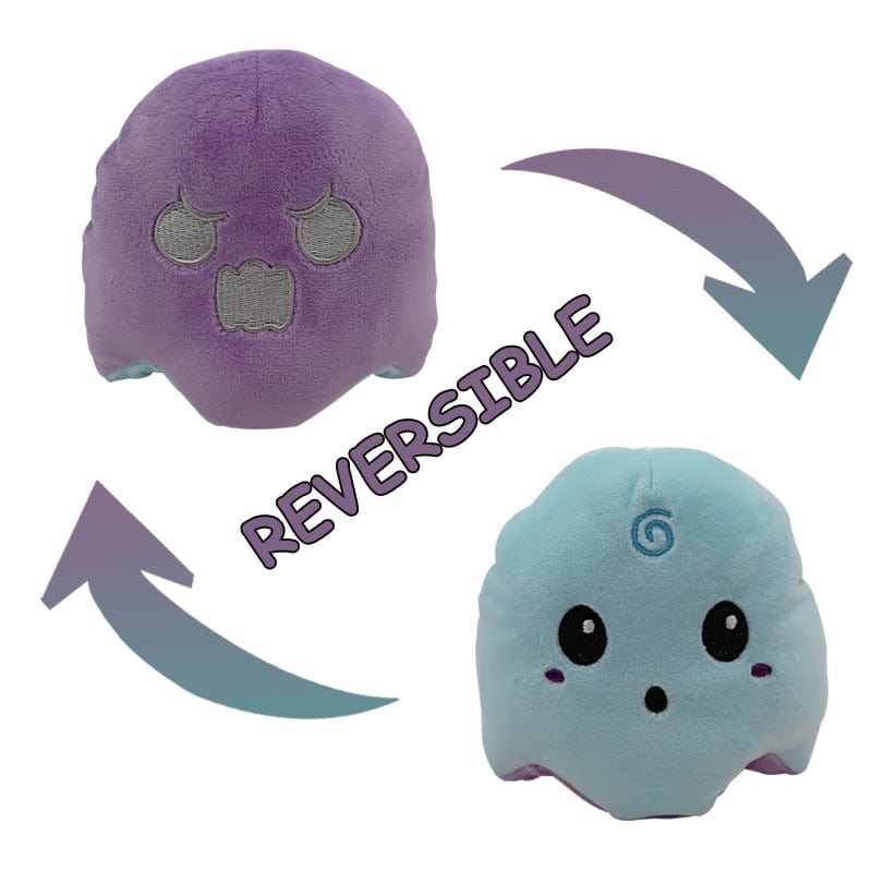 Gadget Gerbil Purple and Blue Mood Reversible Ghost Plush