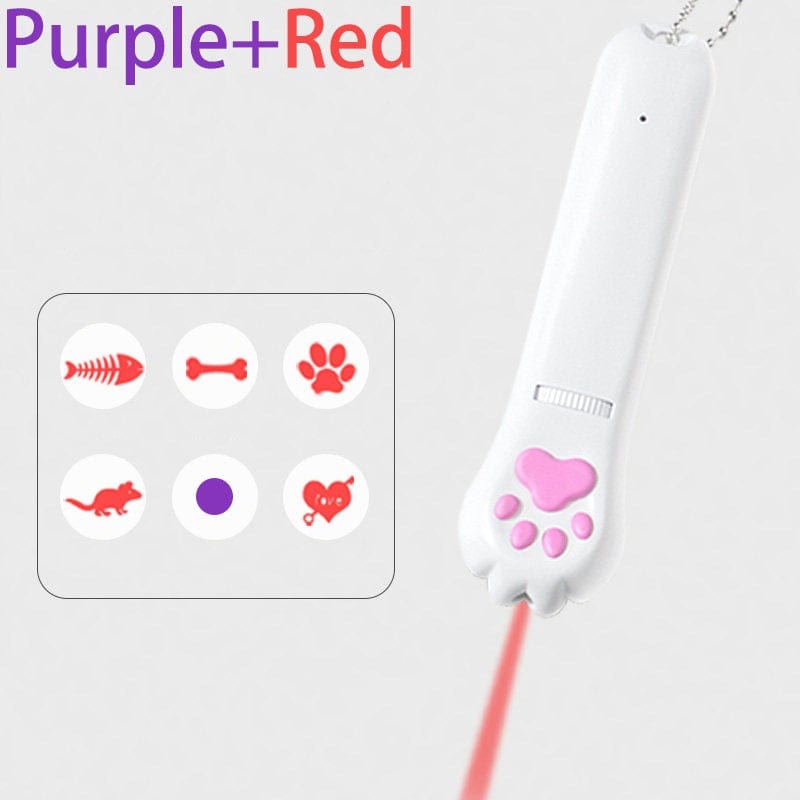 Gadget Gerbil Purple and Red Cat Paw Laser Projector