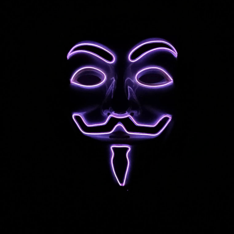 Gadget Gerbil Purple / B Vendetta LED Mask