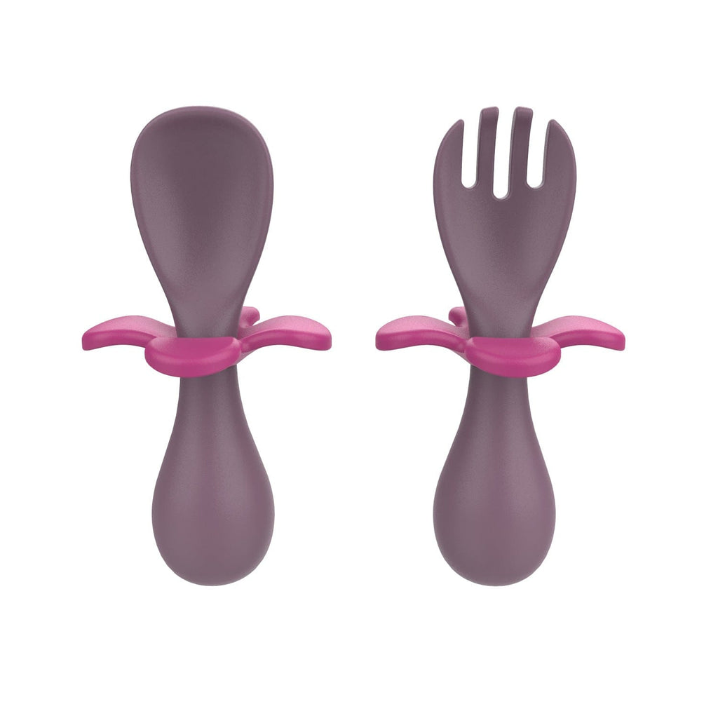 Gadget Gerbil Purple Baby Eating Training Spoon and Fork