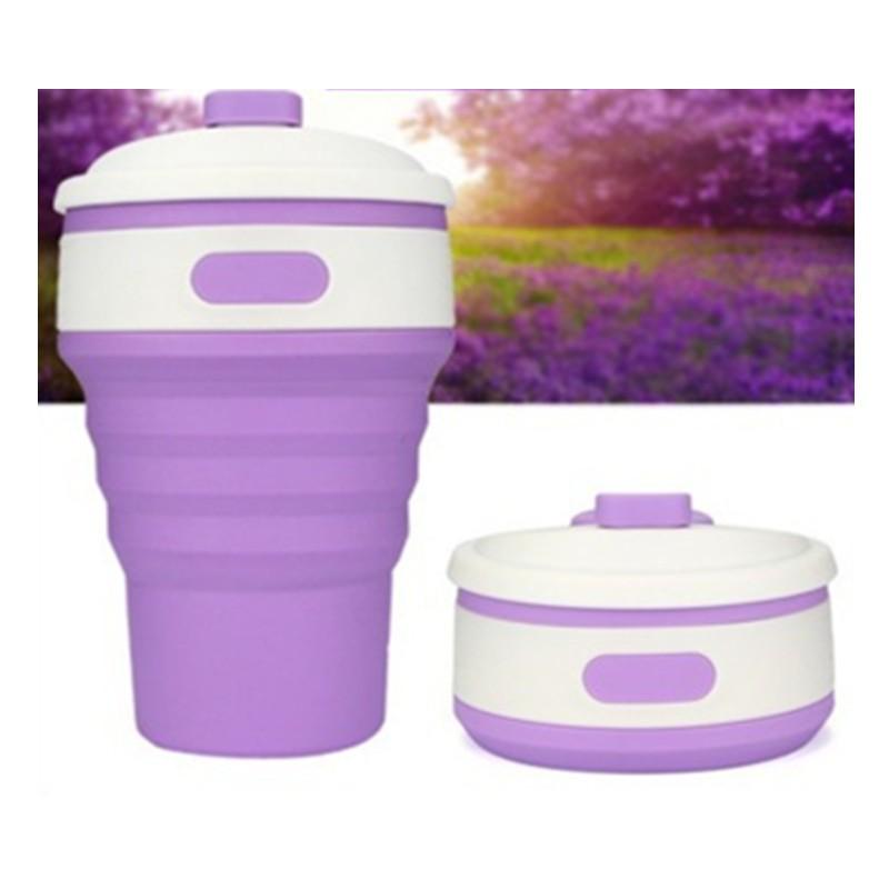 Gadget Gerbil Purple Collapsible Travel Coffee Mug