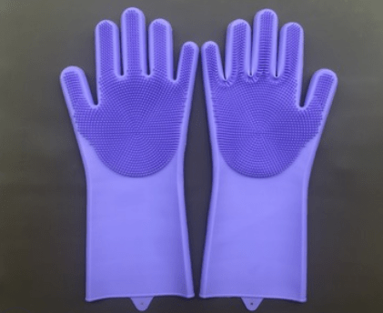 Gadget Gerbil Purple Dishwashing Scrubber Gloves