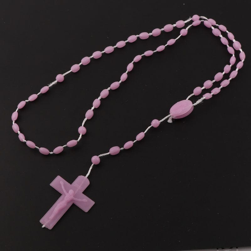 Gadget Gerbil Purple Glow In The Dark Rosary