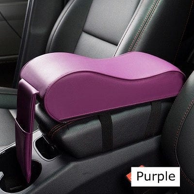 Gadget Gerbil Purple Leather Memory Foam Car Armrest Cushion
