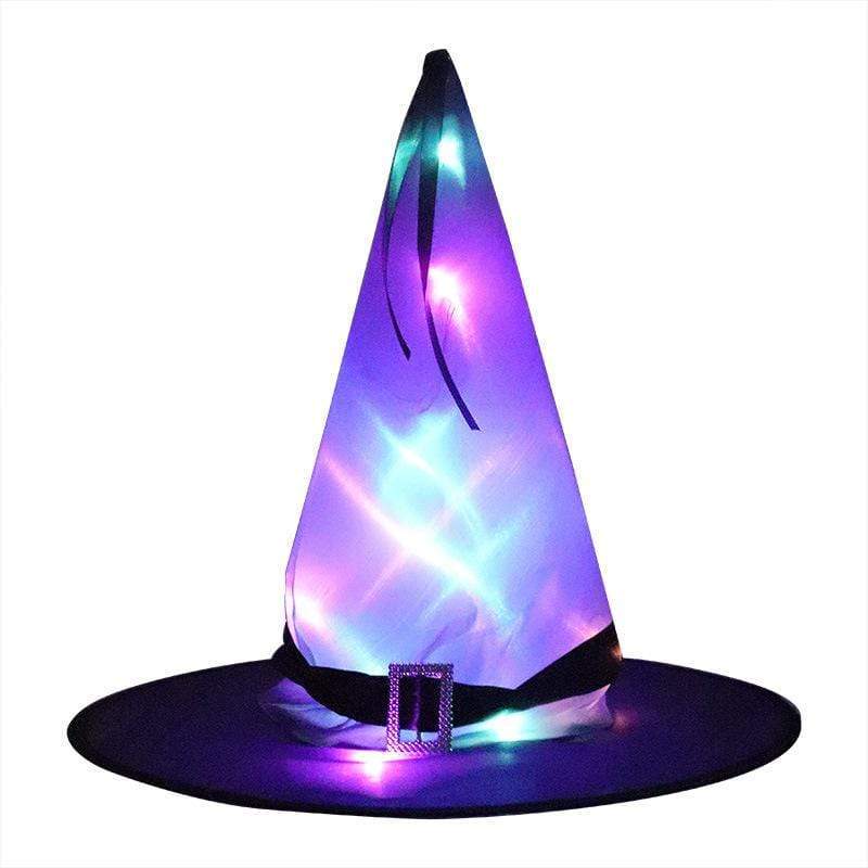 Gadget Gerbil Purple LED Light Up Witch Hat