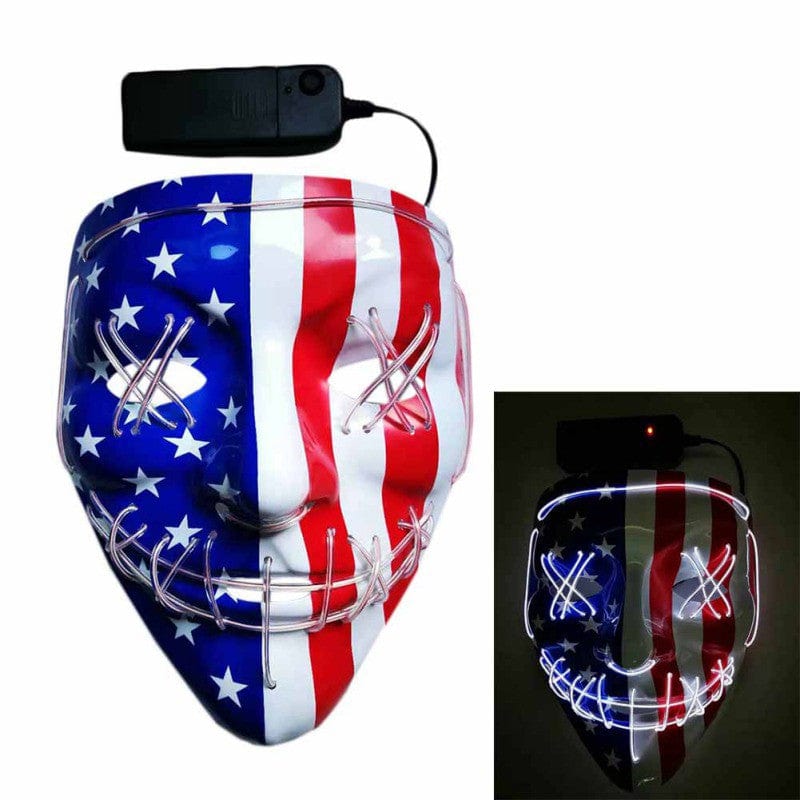 Gadget Gerbil Purple LED USA Flag Purge Mask
